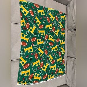 Kids Football Throw Blanket 60Lx39W Green And Yellow MBT Soft